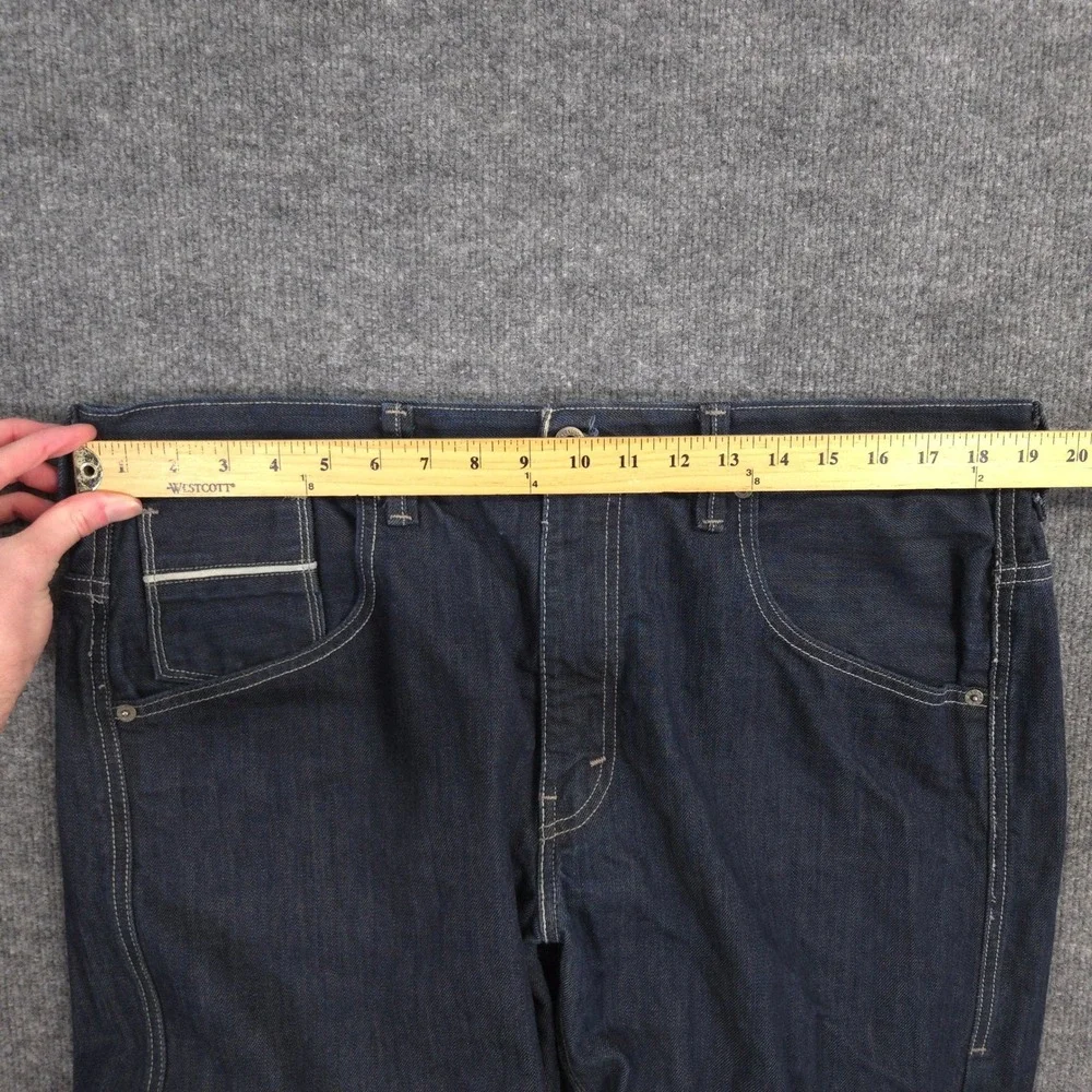 Levis 569 Jeans Mens 38X27* Blue Loose Straight Flap Pockets Dark Wash‎ Denim